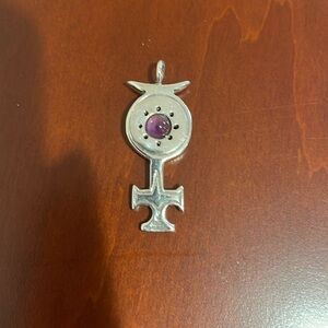 Sterling Silver and Amethyst Stone Pendant